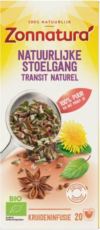 Zonnatura Thee Natuurlijke Stoelgang Biologisch 20 Stuks