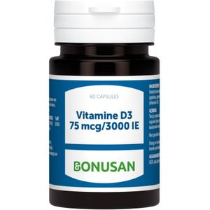 Bonusan Vitamine d3 75 mcg / 3000 ie 60 softgel capsules