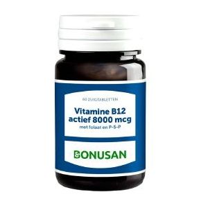 Bonusan Vitamine B12 actief 8000 mcg 60 zuigtabletten