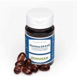 Bonusan - Vitamine D3 & K2 - Vitaminenpreparaat - 60 Softgels
