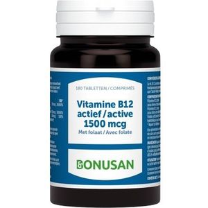 Bonusan Vitamine B12 actief 1500 mcg België 180 tabletten