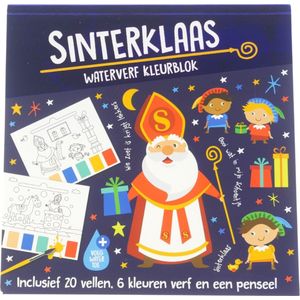 Waterverfkleurblok Sinterklaas Met 20 Sintkleurplaten. Merkloos Kleurboek