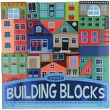 Toi Toys Houten bouwblokkenset gekleurde huisjes multi Hout Toi-Toys Blokken