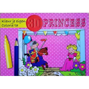 Evora - Kleur je eigen 3D Princess - Knutselpakket - Kleuren - Kinderen - Prinses
