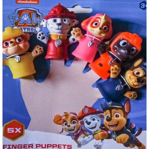 Nickelodeon Paw Patrol - Vingerpoppen Junior Siliconen - 5 Stuks