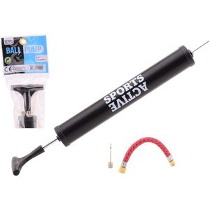 Mini-balpomp met manometer, draagbare sportbal-luchtpomp van aluminiumlegering met opblaaspeld voor basketbal, voetbal, voetbal, rugby, volleybal en andere opblaasbare ballen