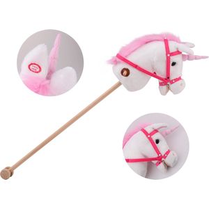 Eenhoorn Stokpaard - Met Geluid - H98cm - Inclusief Batterij LR44 - AG13
