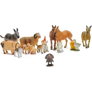 Plastic - Boerderij Dieren - Set van 20 Stuks - Diverse Figuren
