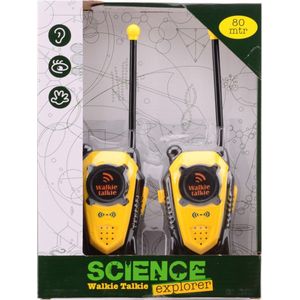 Johntoy - Walkietalkie - Geel - Kunststof - Bereik ± 80 Mtr.