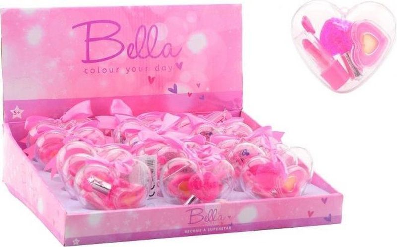 Johntoy Bella Hartvormige Make-upset 3-delig Roze