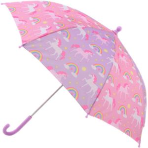 John Toy Girls paraplu unicorn of rainbow L57cm roze Polyester Johntoy Paraplu