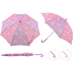 Paraplu eenhoorn en regenb. 27673