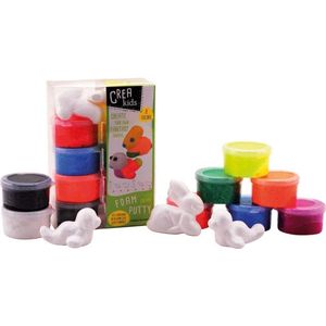 Crea Kids Foam Putty Pack met 8 Kleuren - JohnToy