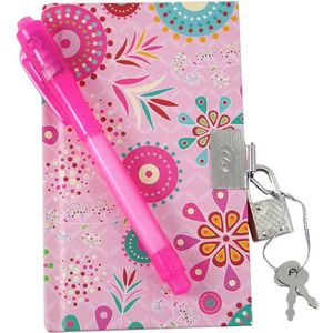 Johntoy - Geheim Dagboek - Met Geheimschrift Pen - Roze