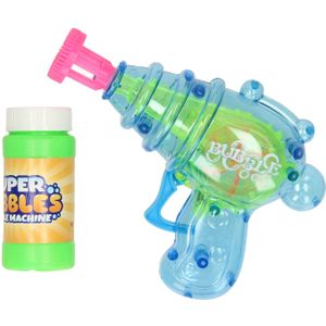 Bellenblaas Pistool - Blauw - Groen - Kunststof - Inclusief Navulling