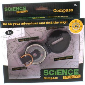 Johntoy Science Explorer Kompas Zwart 5 Cm