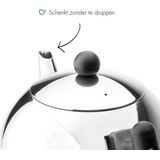 Bredemeijer - Theepot Bella Ronde 1,2L zwart beslag - Dubbelwandig