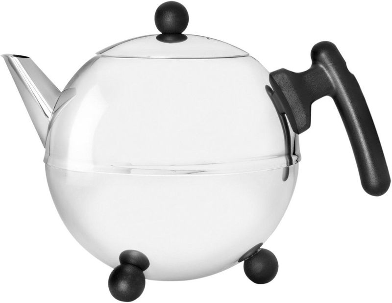 Bredemeijer - Theepot Bella Ronde 1,2L zwart beslag - Dubbelwandig
