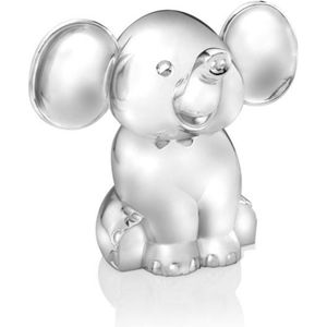 Zilverstad - Spaarpot Zittende Olifant - Verzilverd