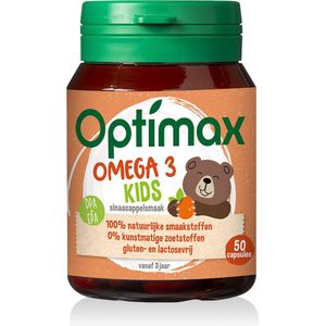 Optimax Kinder omega 3 sinaasappel 50 kauwtabletten