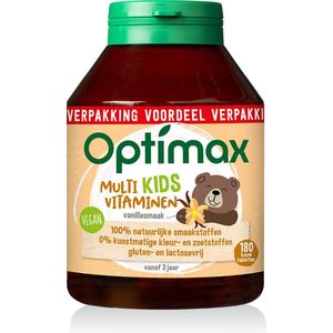 Optimax Kinder multivitamines vanille 180 kauwtabletten