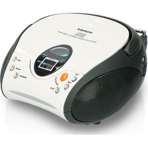 Lenco SCD-24 - Draagbare Radio CD Speler met AUX-uitgang - Wit
