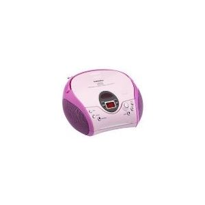 Lenco SCD-24 portable FM radio/CD player - Pink