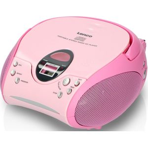 Lenco - SCD-24 - Draagbare Stereo FM Radio - Roze