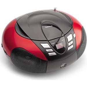 Lenco SCD-37 USB Rood Draagbare FM-radio CD- en USB-speler Rood - SCD-37 USB RED