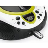 Lenco CD SCD-38 Radiospeler - Draagbare MP3 Radio - USB - FM - Werkt op adapter en batterijen - Groen