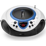 Lenco - SCD-38 - Draagbare FM Radio CD Speler - Blauw - USB Aansluiting