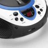 Lenco - SCD-38 - Draagbare FM Radio CD Speler - Blauw - USB Aansluiting