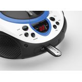 Lenco - SCD-38 - Draagbare FM Radio CD Speler - Blauw - USB Aansluiting