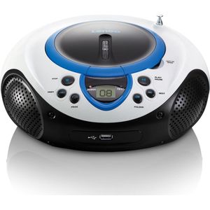 Lenco Draagbare FM-radio CD- en USB-speler Blauw - SCD-38 USBBLUE