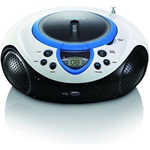 Lenco SCD-38 CD-speler radio - Draagbare MP3 radio - USB - FM - Adapter en batterijen - Blauw
