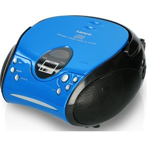 Lenco SCD-24 - Draagbare Radio CD Speler met AUX-uitgang - Blauw
