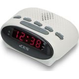 iCES ICR-210 Horlogeradio 2X wektijden, sluimerfunctie, slaaptimer, wit