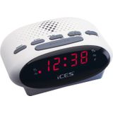 Ices - ICR-210 - Wekkerradio - Wit - Compacte FM Wekkerradio
