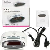 iCES ICR-210 Horlogeradio 2X wektijden, sluimerfunctie, slaaptimer, wit