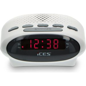 ICES ICR-210 Wekkerradio VHF (FM) Wit