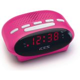 Ices - ICR-210 - Wekkerradio - Roze - LED Display