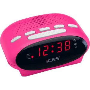Ices - ICR-210 - Wekkerradio - Roze - LED Display