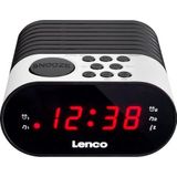 Lenco Radiowekker CR-07 met led-display, 2 wektijden, dual alarm, slaaptimer, sluimerfunctie, in 3 kleuren, klein