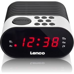 Lenco Radiowekker CR-07 met led-display, 2 wektijden, dual alarm, slaaptimer, sluimerfunctie, in 3 kleuren, klein