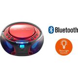 Lenco SCD-550RD - Draagbare radio met Bluetooth® en LED verlichting - Rood