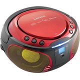 Lenco SCD-550RD - Draagbare radio met Bluetooth® en LED verlichting - Rood