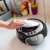 LENCO SCD-550SI - Draagbare FM Radio CD/MP3/USB/Bluetooth Speler - Zilver