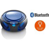 LENCO SCD-550BU - Draagbare FM Radio CD/MP3/USB/Bluetooth�-speler met LED verlichting - Blauw