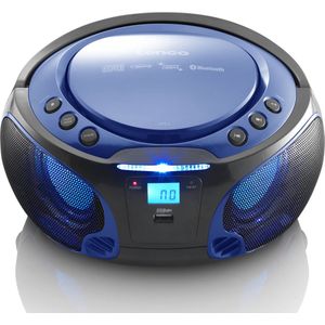 LENCO SCD-550 - Draagbare FM Radio CD/MP3/USB/Bluetooth Speler - Blauw