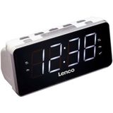 Lenco CR-18 - Wekkerradio met LED Display - Wit